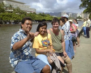 Picture Honolulu Hawaii Ala Wai Canal  Hideki Jan and Rick