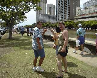 Picture Honolulu Hawaii Ala Wai Canal Hideki and Rick