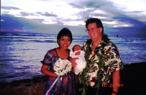 Waikiki park wedding Oct 23 1999 Rick Hunter Jan Kirkham